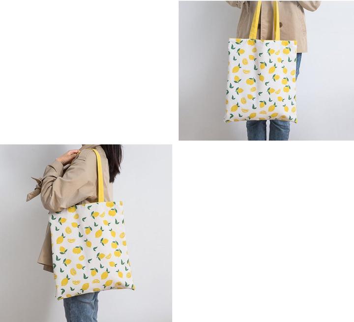 Produktbild Only-Bags.Store Doppelseitige recycelte Tasche, Baumwolltasche Schulter Leinwand Umhängetasche