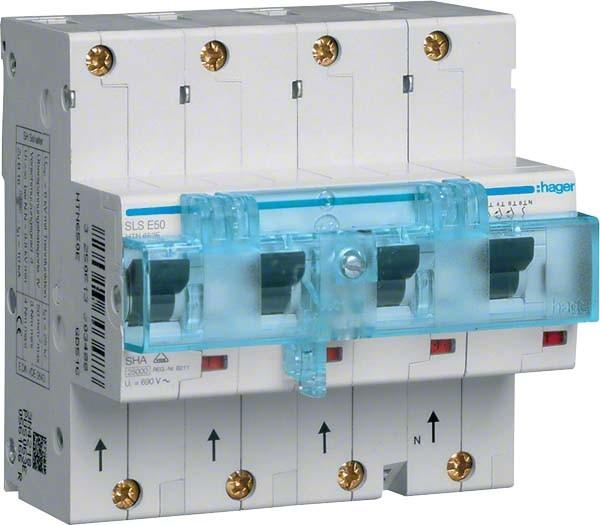 Produktbild Hager HAG HTN650E SLS-Schalter 3P+N E- 50A Hutschiene