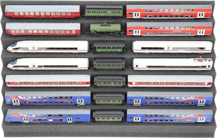 Produktbild Feldherr Schaumstoff-Zugliege Spur TT mit 7 Fächern für Modelleisenbahnen (Schaumstoff)