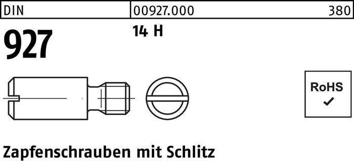 Produktbild Zapfenschraube DIN 927 m.Schlitz M 3 x 5 14 H (100 Schrauben pro Stück)