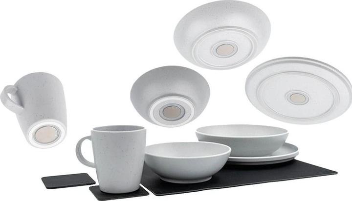 Silwy Magnet-Kunststoff-Geschirrset Dolomit White, Produkttyp