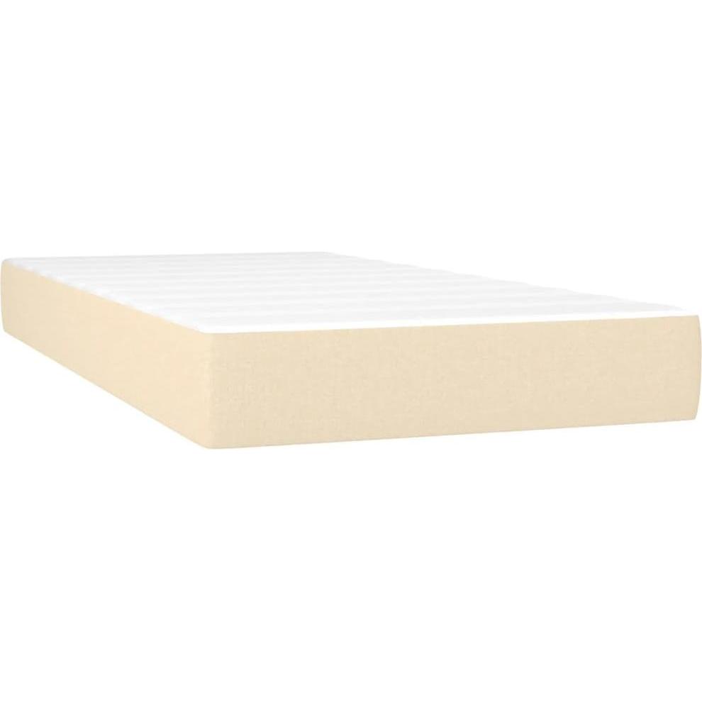 VidaXL, Matratze, Taschenfederkernmatratze Creme Stoff (120 x 190 cm, Federkern)