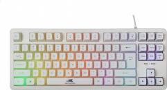 Actual product image Baracuda gaming membrane Keyboard KRILL, US Layout, White (BGK-01114) (US, Cable)