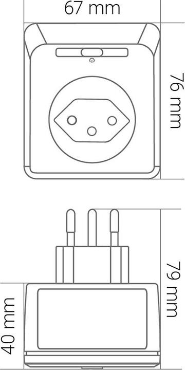 Actual product image KnockautX Switching measurement socket