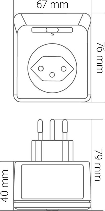 Actual product image KnockautX Switching measurement socket