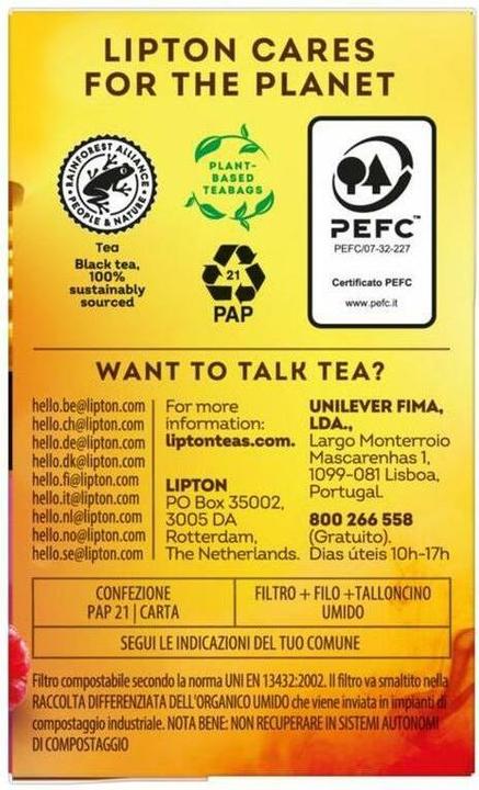 Nährwerte und Zutaten Lipton Forest Fruit (30 g)