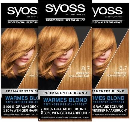 Actual product image Syoss Permanent Colour 8 7 Honey Blonde (8-7 Honey blonde)