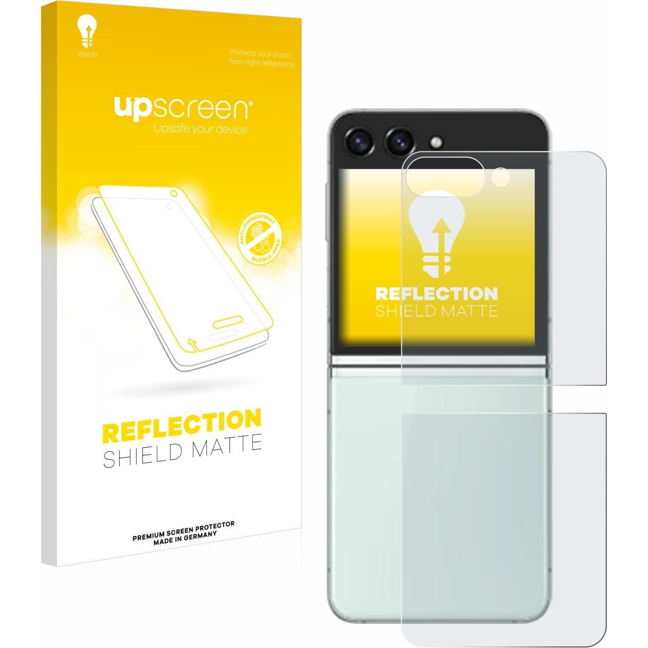 upscreen Reflection Shield Displayschutz Matt (1 Stück, Samsung Galaxy S21), Smartphone Schutzfolie, Grau