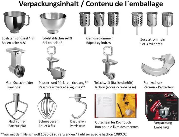 Produktbild KitchenAid Artisan KSM150 Jubiläums-Set (300 W, 4.80 l)