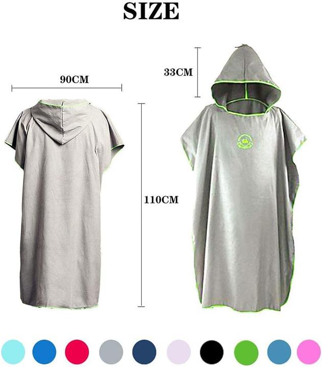 Actual product image Hiturbo Surf Poncho mit Kapuze