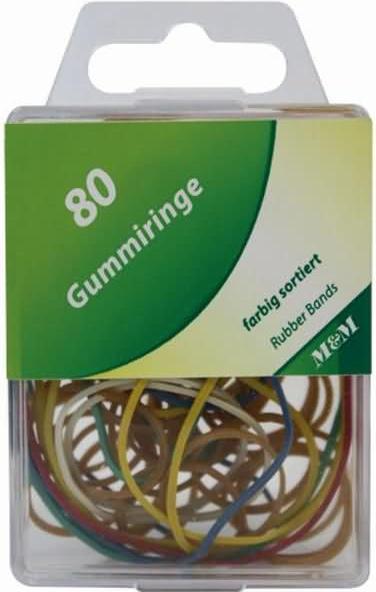 Metzger&Mendle Rubber rings PU=80 pieces assorted colours (80 pcs.)