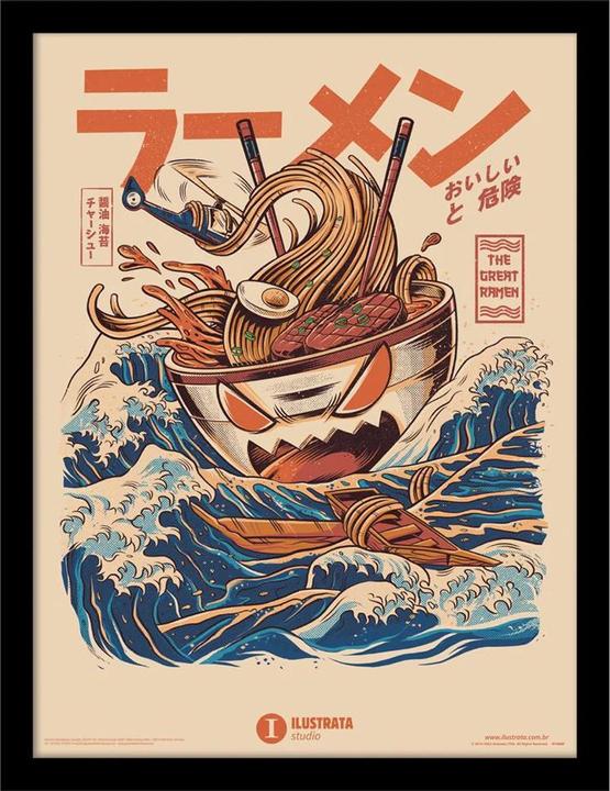 Image du produit Ilustrata - Poster encadré THE GREAT RAMEN (40 x 30 cm)