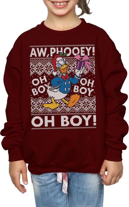 Produktbild Disney Donald Duck Christmas Fair Isle Sweatshirt Mädchen (152, 158)