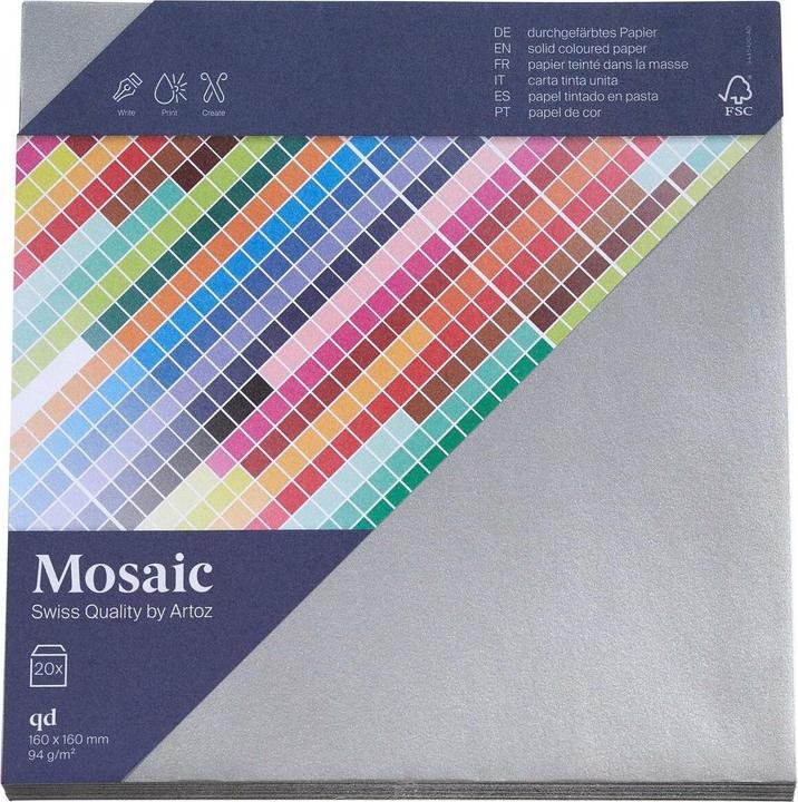 Produktbild Artoz Couvert Mosaic 16 x 16 cm, 20 Stück, Silber (16 x 16 cm, 20x)