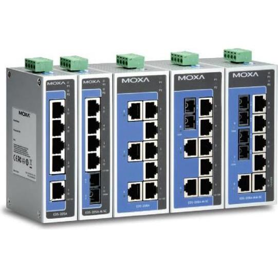 Moxa EtherDevice Switch EDS-205A-S-SC-T - Switch, Netzwerk Switch, Grau