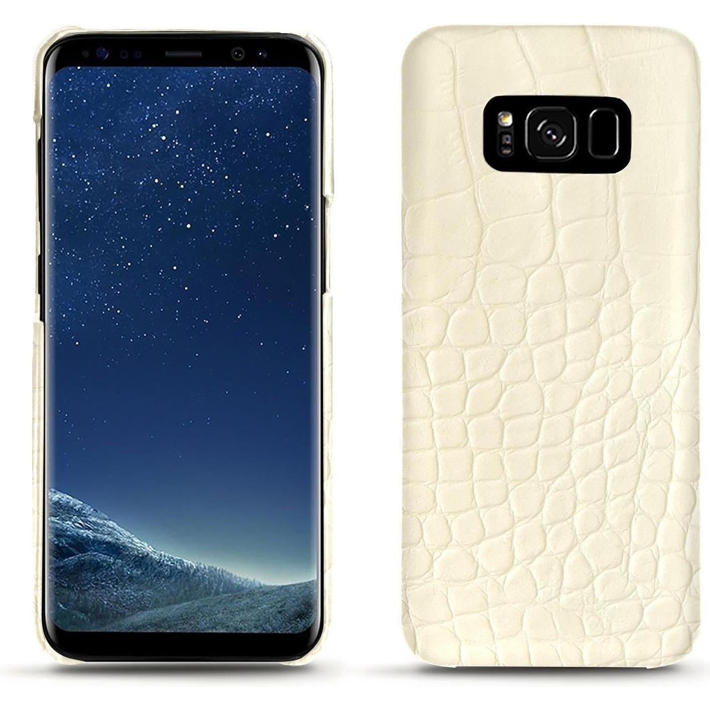 Noreve Lederschutzhülle (Samsung Galaxy S8+), Smartphone Hülle, Weiss
