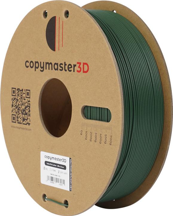 Actual product image Copymaster3D Turbo PLA Carbon 3D printer filament, 1.75 mm, olive green (PLA, 1.75 mm, 1262 g)