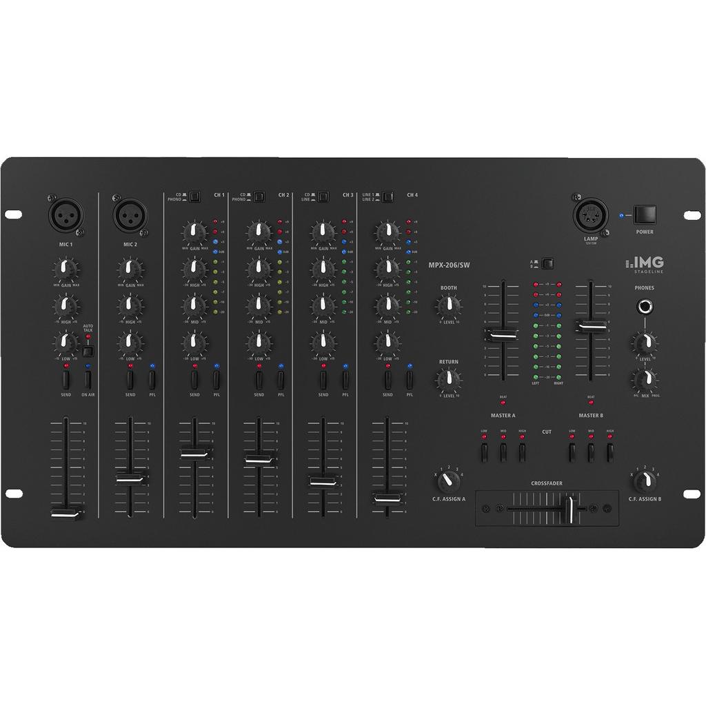 Img Stage Line Mpx-206/Sw (Mixer da club, Mixer battaglia), Mixer audio, Nero