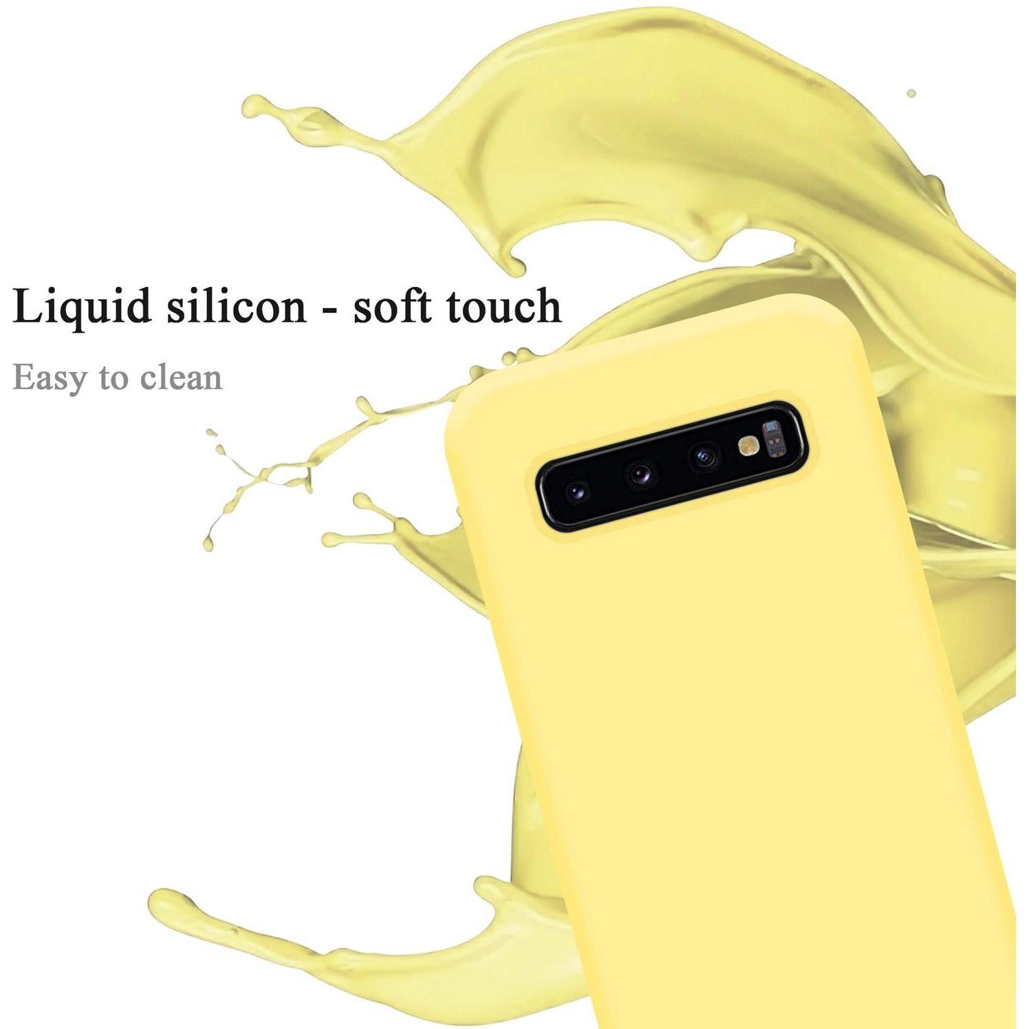 Thumbnail - Cadorabo TPU Liquid Silicone Case Cover (Samsung Galaxy S10), Smartphone Hülle, Gelb