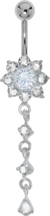 Bijouteria Bauchpiercing (Edelstahl, Silber 925, Kristall)