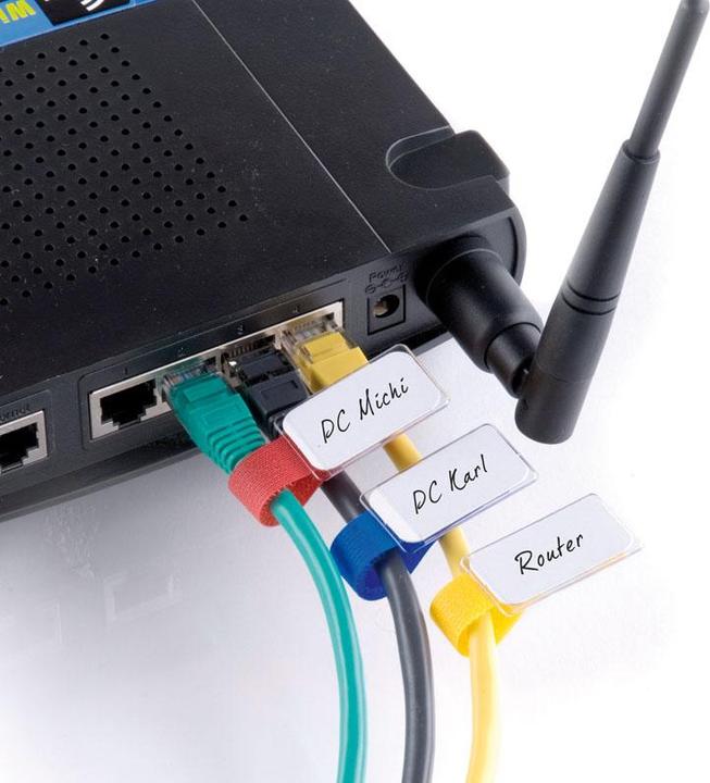 Actual product image Label-the-cable small velcro binder with label (Velcro cable ties, 90 mm, 10 pcs.)