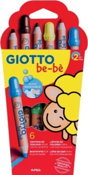 Produktbild Giotto box -case 6 wooden pencils maxi + pencil sharpener (lead 7mm) (6x)