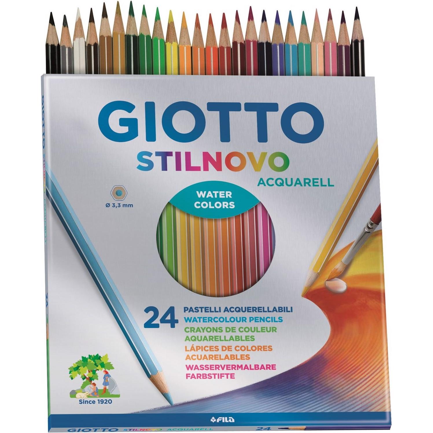 Giotto, Malstifte, Hanging box of 24 colouring pencils Stilnovo ACQUARELL (Mehrfarbig, 24 x)