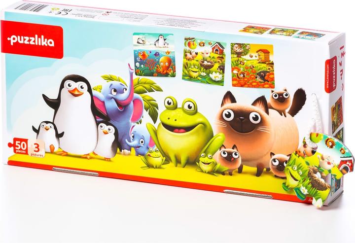 Produktbild Puzzlika puzzle 3 in 1 "Favorite animals" (50 Teile)