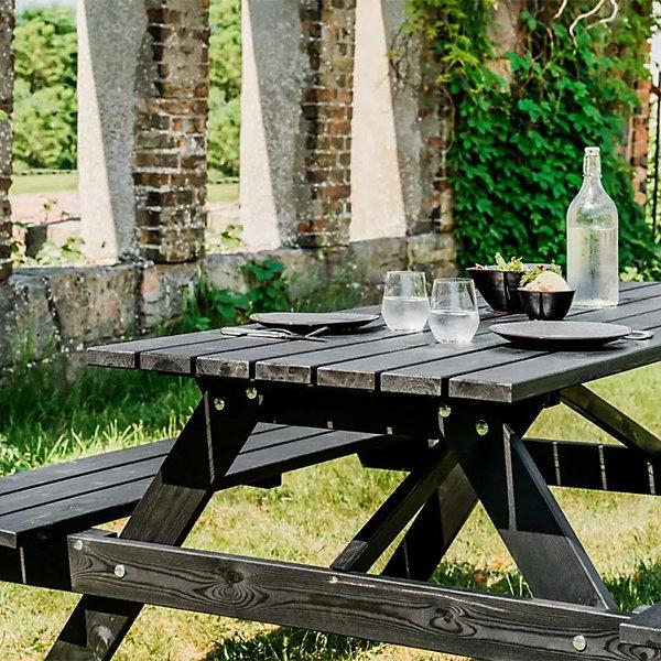 Image du produit kaiserkraft Ensemble table et bancs rectangulaire (150 x 71.50 x 71.50 cm)