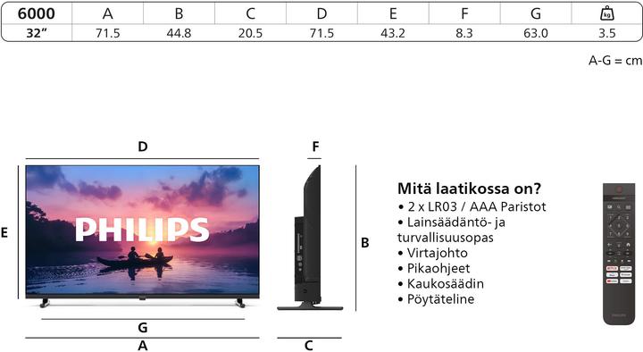 Actual product image Philips 32PFS6000/12 (32", F6000F, LED, Full HD, 2025)