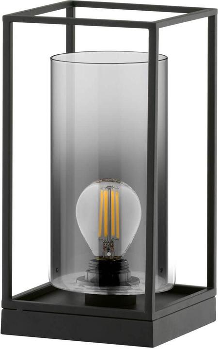 Fischer & Honsel Honsel table lamp Samu - sand black/smoke coloured glass to clear (50622) (E27)