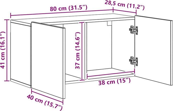 Immagine prodotto vidaXL TV-Wandmöbel (30 x 30 x 102 cm)