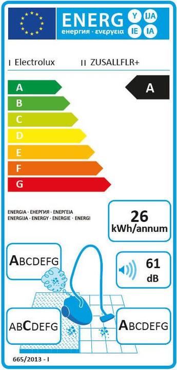 Energie-Label Electrolux Ultra Silencer ZUSALLFLR+