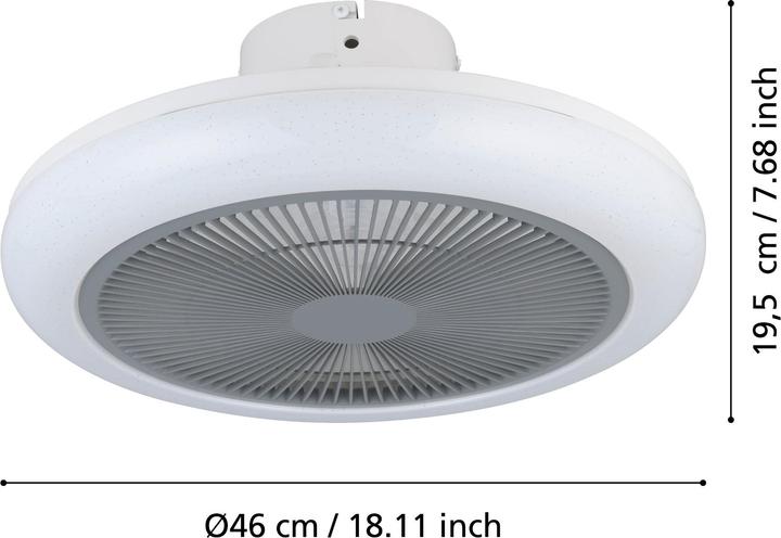 Actual product image EGLO Kostrena Ceiling Fan with Light (47 dB)