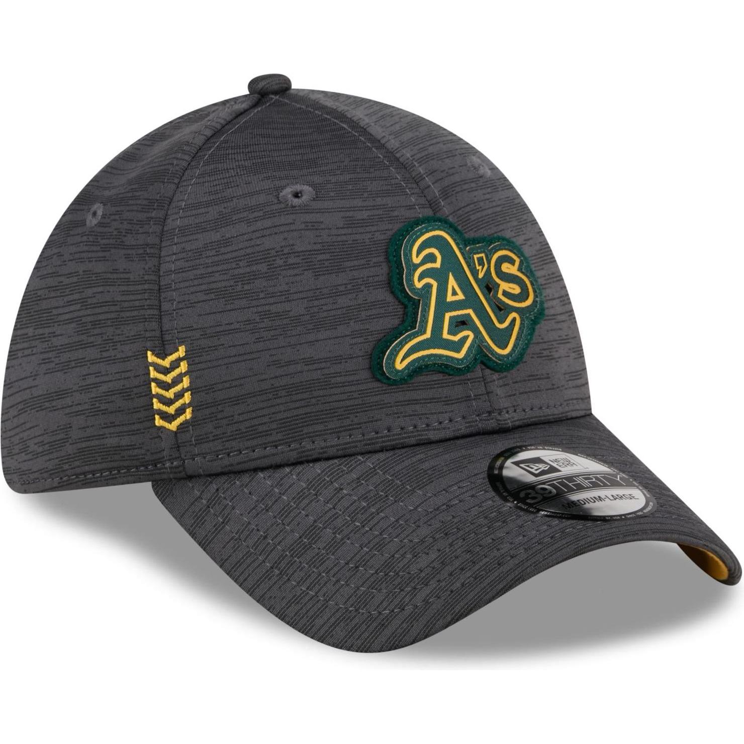 New Era, Herren, Cap, 39Thirty Cap - CLUBHOUSE 2024 Oakland Athletics - M/, Grau, (M)