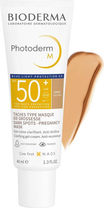 Actual product image Bioderma Photoderm M SPF50+ dorée (Sun cream face, SPF 50, 40 ml, 150 g)