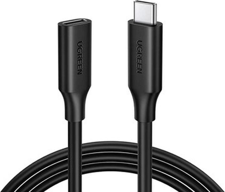 Productafbeelding Ugreen USB Type C 3.1 Gen2 Man naar Vrouw kabel vernikkeld 1m (zwart) (1 m, USB 3.2 Gen 2, 100 W)