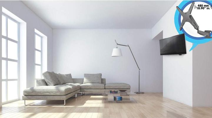 Image du produit Manhattan 461641 Support mural pour téléviseur 53,3 cm (21") 152,4 cm (60") Rotation (Mur, 60", 30 kg)