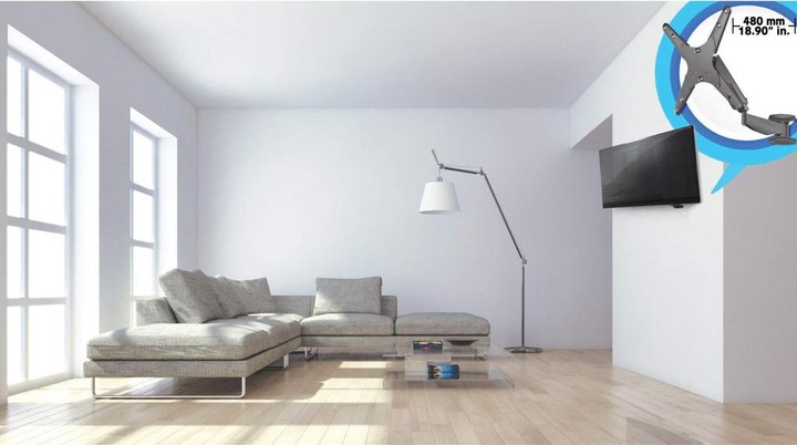 Produktbild Manhattan 461641 TV-Wandhalterung 53,3 cm (21" 152,4 cm (60" Dreh (Wand, 60", 30 kg)