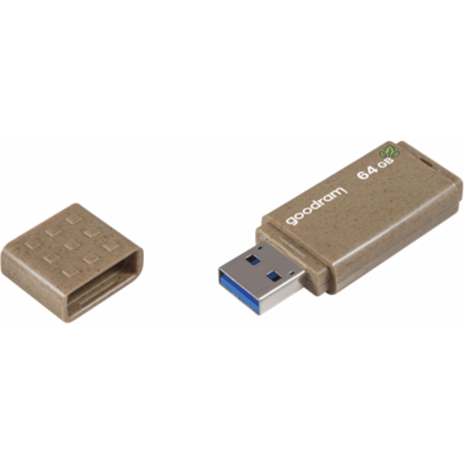 Thumbnail - Goodram UME3 USB 3.0 64GB Eco Friendly (64 GB, USB-A, USB 3.0), USB Stick, Braun