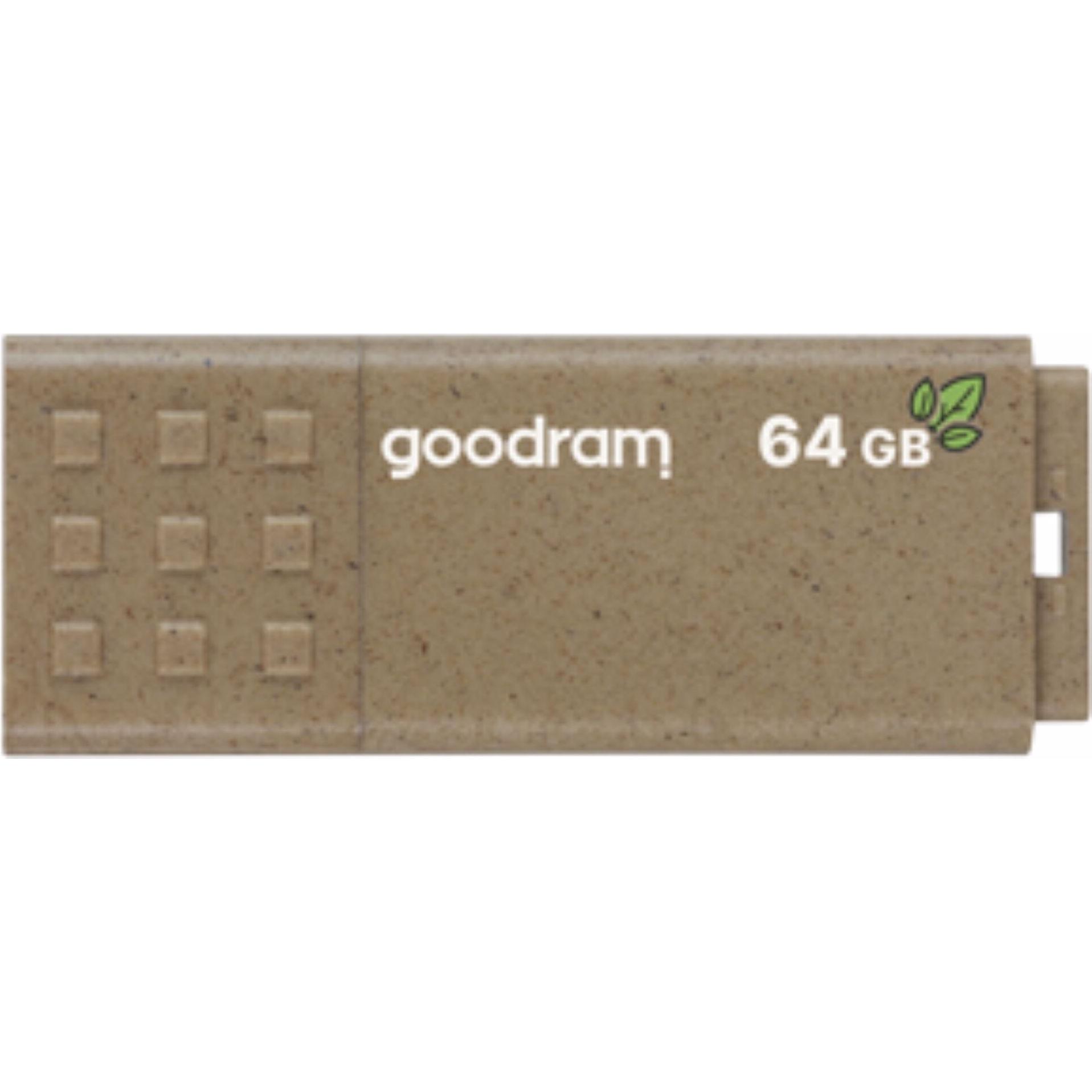 Goodram UME3 USB 3.0 64GB Eco Friendly (64 GB, USB-A, USB 3.0), USB Stick, Braun