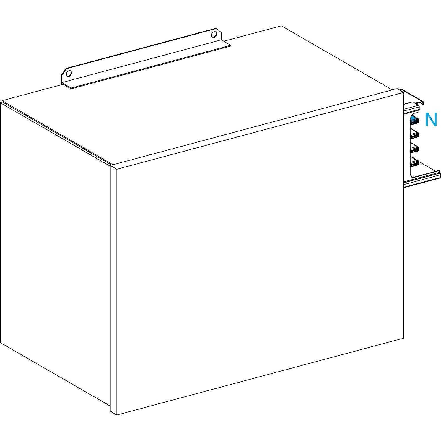Schneider Electric SE KSA1000ABG4 Endeinspeisekasten, 1000A, links, Elektronikzubehör + Gehäuse, Weiss