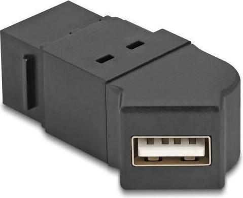 Produktbild Delock USB 2.0 Typ-A Einbaubuchse zu Typ-A Buchse 45° gewink (USB 2.0, 4.70 cm)