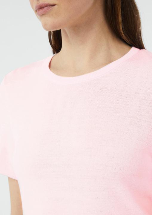 Actual product image Comma Strickpullover Kurzärmeliger Feinsrickpullover mit Rollsaum (34)