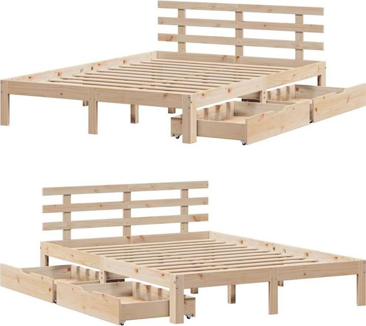 Image du produit vidaXL Bettrahmen (135 x 190 cm)