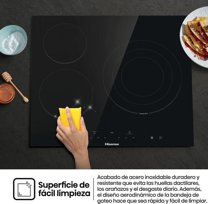 Actual product image Hisense E6332BSCE (59 cm, Glass ceramic hob)