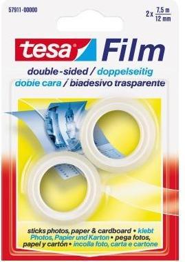 Actual product image tesa 2x tesafilm double-sided adhesive tape, photo film (12 mm)