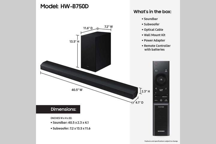 Actual product image Samsung HW-B650D (400 W, 5.1 channels)