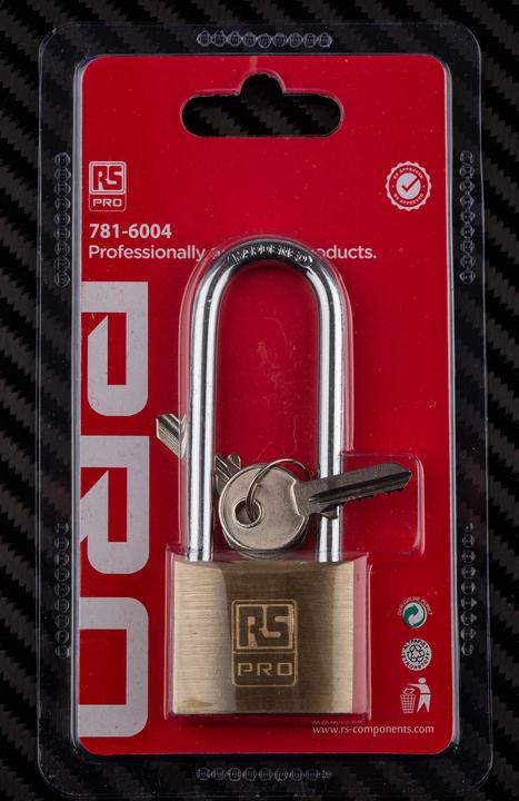 Produktbild RS PRO Solid Brass Long Shacke Padlock 40 mm