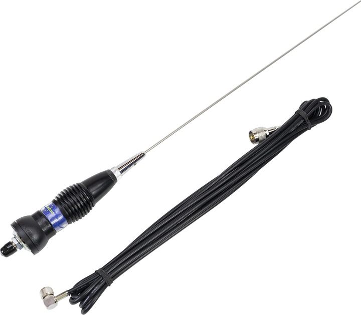 Actual product image President CB MS 85 antenna, 250 W, 85 cm, 26-28 MHz, with fixed bracket and 4 metre cable supplied